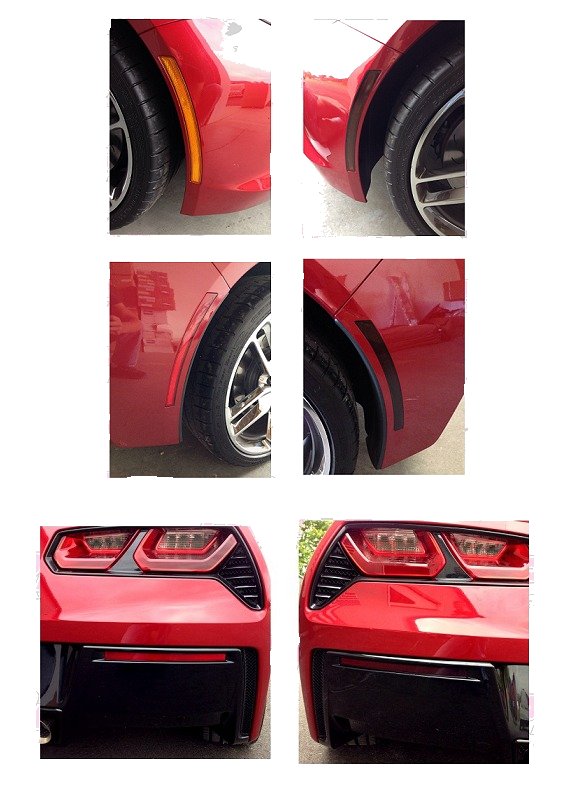 C7 Corvette Side Marker + Reflectors Blackout Kit